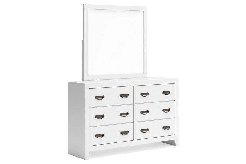 Binterglen White Dresser and Mirror -  Ashley - Lara Furniture