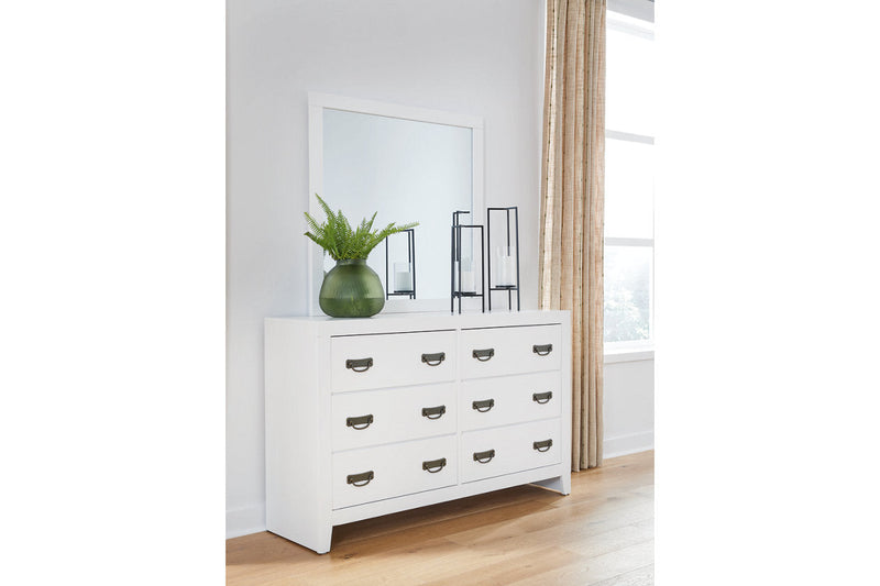 Binterglen White Dresser and Mirror -  Ashley - Lara Furniture