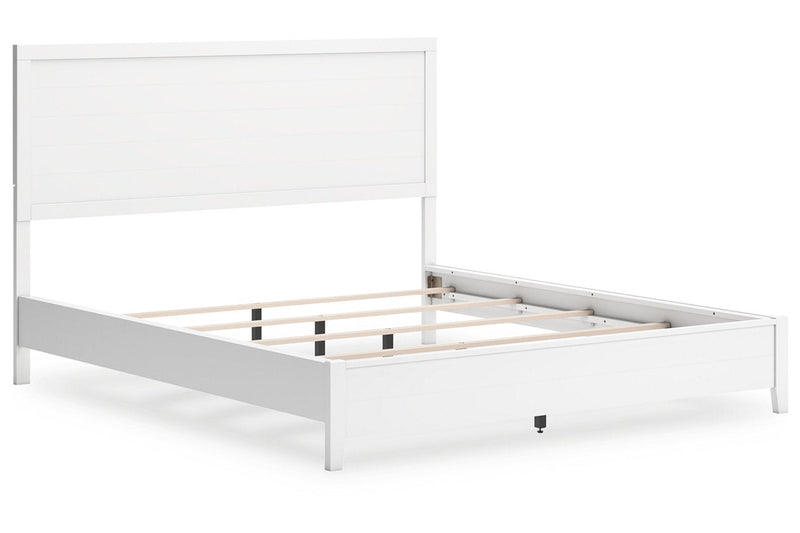 Binterglen White California King Panel Bed -  Ashley - Lara Furniture