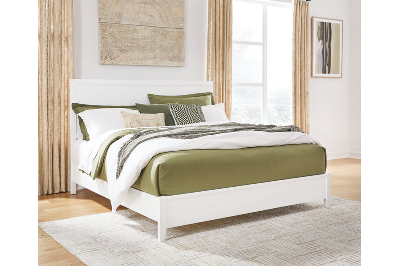 Binterglen White California King Panel Bed -  Ashley - Lara Furniture