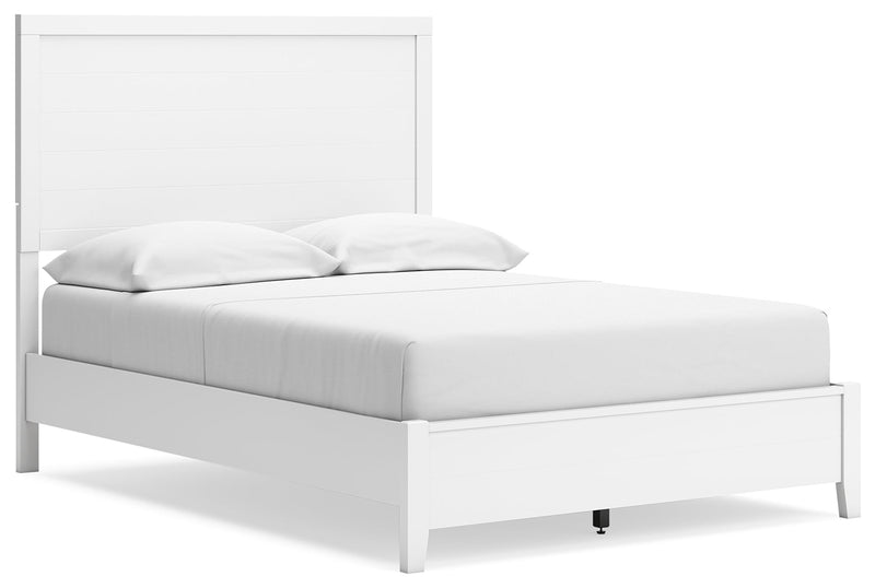 Binterglen White Full Panel Bed with Mirrored Dresser from Ashley - Lara Furniture