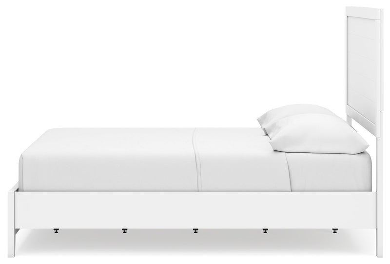 Binterglen White Full Panel Bed with Mirrored Dresser from Ashley - Lara Furniture