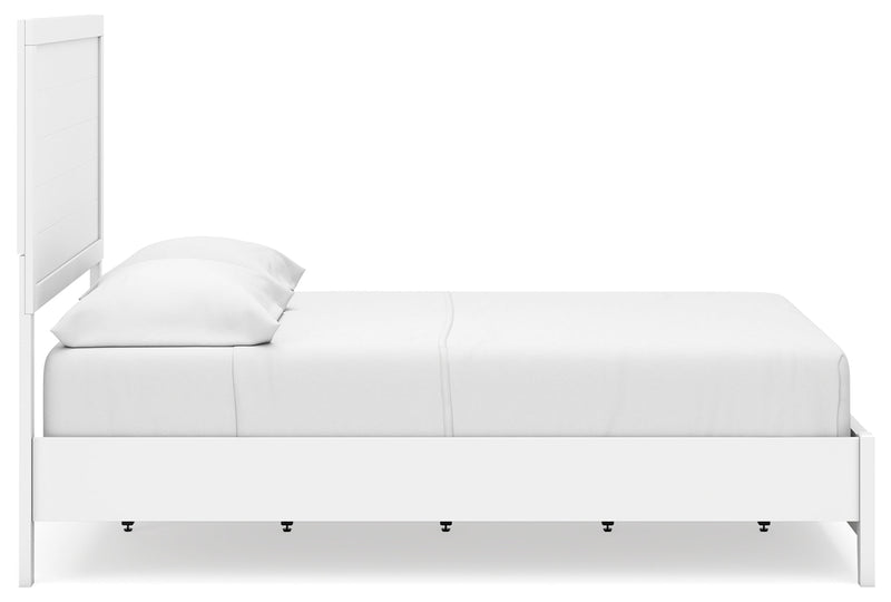 Binterglen White Full Panel Bed with Mirrored Dresser from Ashley - Lara Furniture