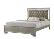 Lyssa Champagne LED Upholstered Panel Bedroom Set - Lara FurnitureBedroom Set