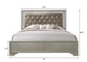 Lyssa Champagne LED Upholstered Panel Bedroom Set - Lara FurnitureBedroom Set