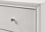 Lyssa Oat and Frost LED Upholstered Panel Bedroom Set from Crown Mark - Lara Furniture