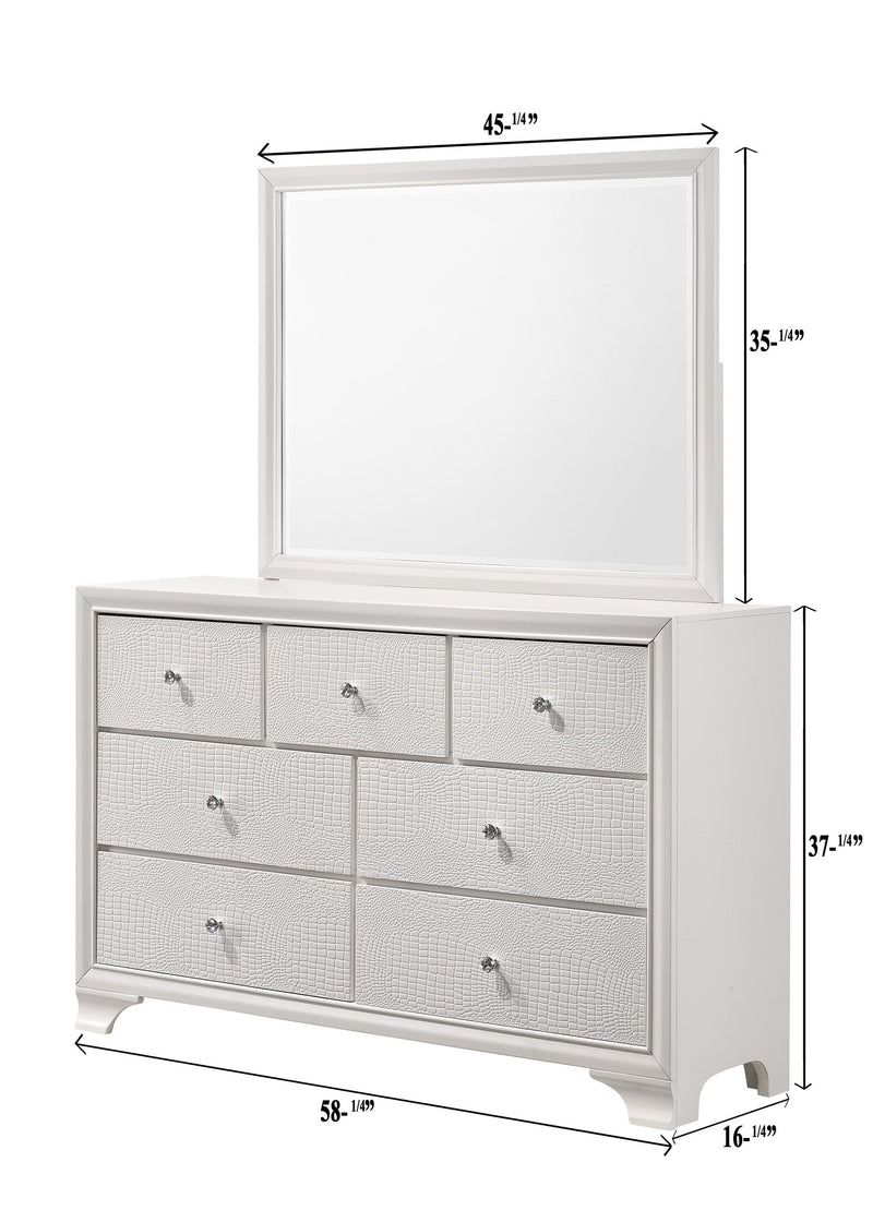 Lyssa Oat and Frost LED Upholstered Panel Bedroom Set from Crown Mark - Lara Furniture