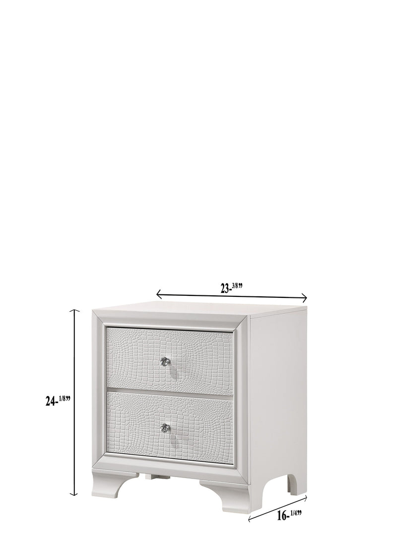 Lyssa Oat and Frost LED Upholstered Panel Bedroom Set from Crown Mark - Lara Furniture
