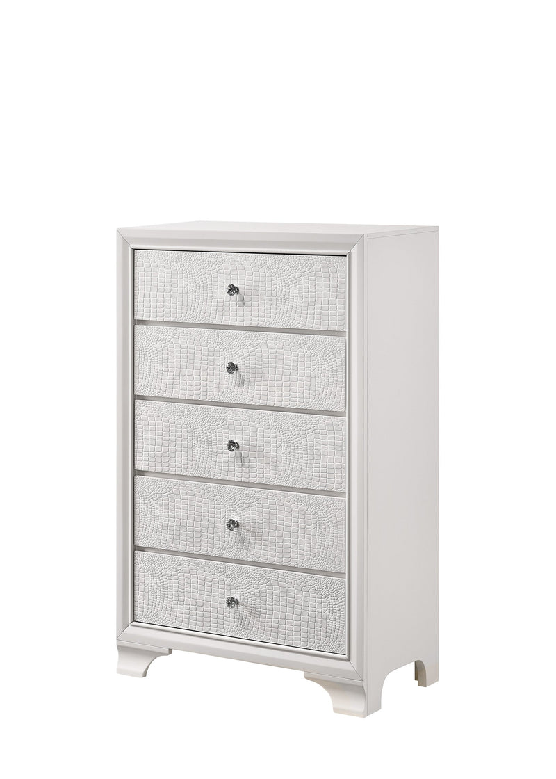Lyssa Oat and Frost LED Upholstered Panel Youth Bedroom Set from Crown Mark - Lara Furniture