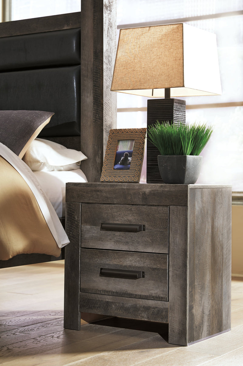 Wynnlow Gray Queen Panel Bed and Nightstand from Ashley - Lara Furniture