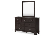 Covetown Dark Brown Dresser and Mirror -  Ashley - Lara Furniture