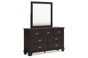 Covetown Dark Brown Dresser and Mirror -  Ashley - Lara Furniture