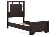 Covetown Dark Brown Twin Panel Bed -  Ashley - Lara Furniture