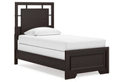 Covetown Dark Brown Twin Panel Bed -  Ashley - Lara Furniture