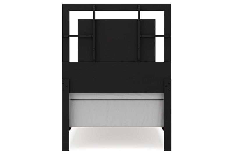 Covetown Dark Brown Twin Panel Bed -  Ashley - Lara Furniture
