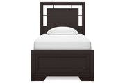 Covetown Dark Brown Twin Panel Bed -  Ashley - Lara Furniture