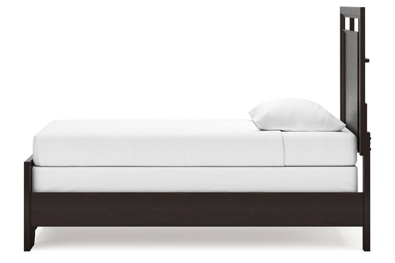Covetown Dark Brown Twin Panel Bed -  Ashley - Lara Furniture