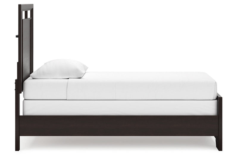 Covetown Dark Brown Twin Panel Bed -  Ashley - Lara Furniture