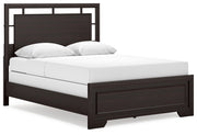 Covetown Dark Brown Queen Panel Bed, Dresser, Mirror, Chest and Nightstand from Ashley - Lara Furniture