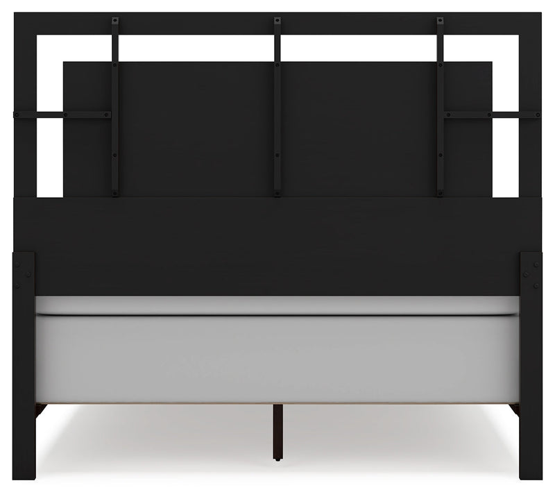 Covetown Dark Brown Queen Panel Bed, Dresser, Mirror, Chest and Nightstand from Ashley - Lara Furniture