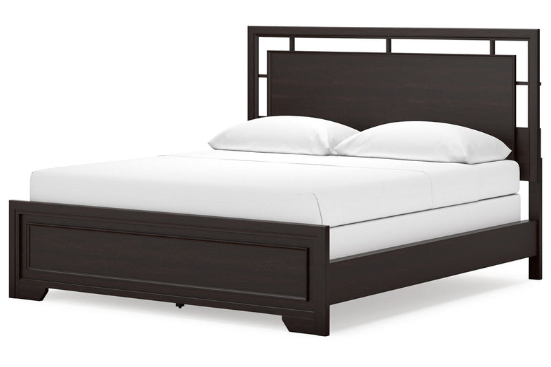 Covetown Dark Brown California King Panel Bed -  Ashley - Lara Furniture