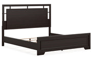Covetown Dark Brown California King Panel Bed -  Ashley - Lara Furniture
