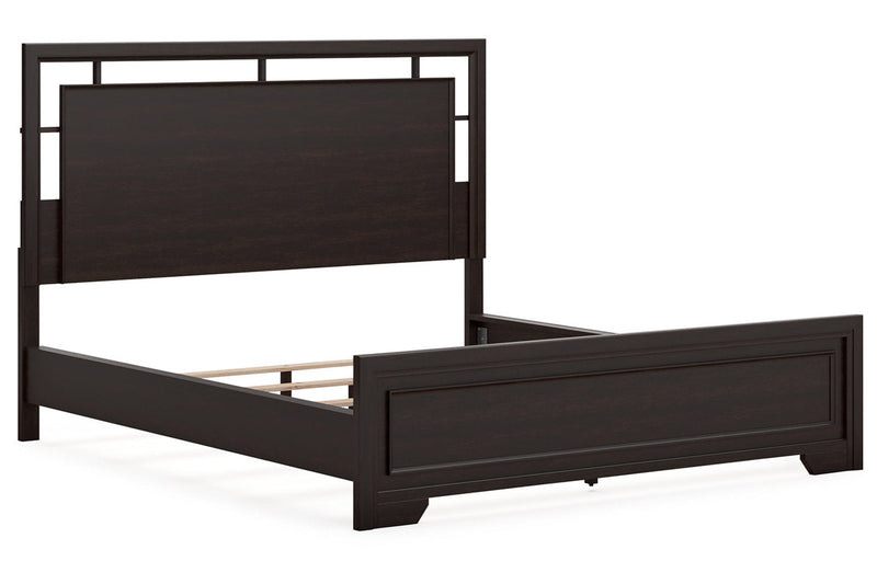 Covetown Dark Brown California King Panel Bed -  Ashley - Lara Furniture