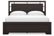 Covetown Dark Brown California King Panel Bed -  Ashley - Lara Furniture