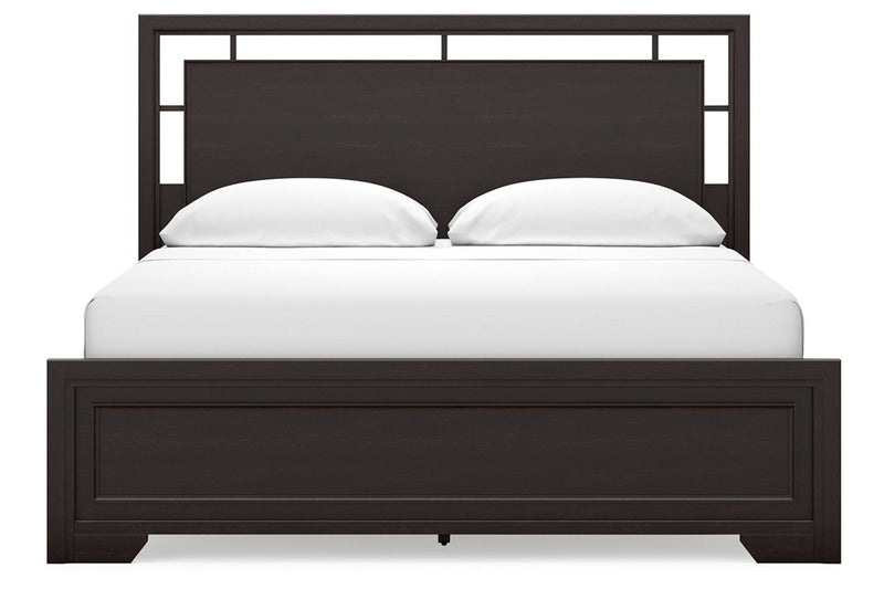 Covetown Dark Brown California King Panel Bed -  Ashley - Lara Furniture