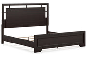 Covetown Dark Brown King Panel Bed -  Ashley - Lara Furniture