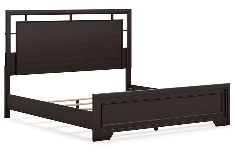 Covetown Dark Brown King Panel Bed -  Ashley - Lara Furniture