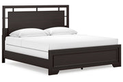 Covetown Dark Brown King Panel Bed -  Ashley - Lara Furniture