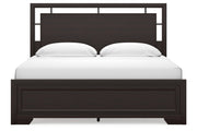 Covetown Dark Brown King Panel Bed -  Ashley - Lara Furniture