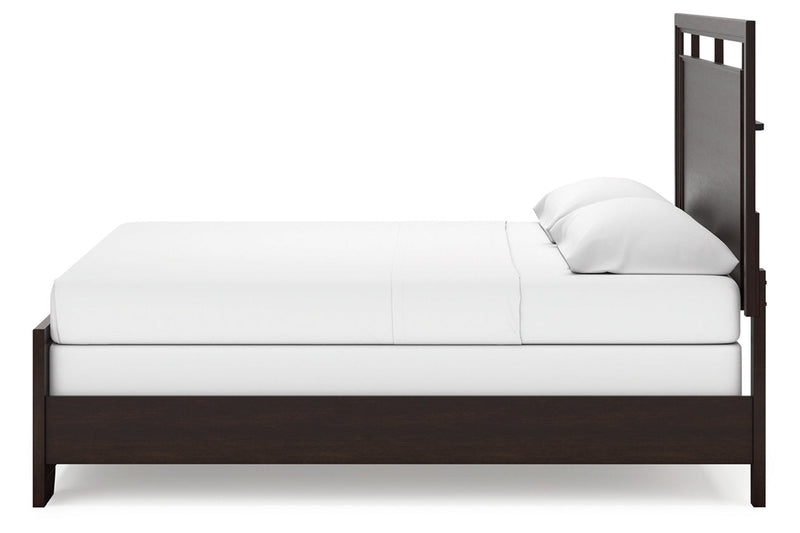 Covetown Dark Brown King Panel Bed -  Ashley - Lara Furniture