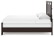 Covetown Dark Brown King Panel Bed with Mirrored Dresser from Ashley - Lara Furniture