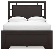 Covetown Dark Brown Full Panel Bed with Mirrored Dresser from Ashley - Lara Furniture