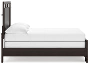Covetown Dark Brown Full Panel Bed with Mirrored Dresser from Ashley - Lara Furniture