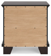 Covetown Dark Brown Queen Panel Bed, Dresser, Mirror, Chest and Nightstand from Ashley - Lara Furniture