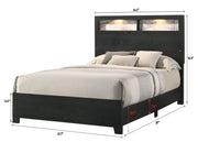 Cadence Black LED Panel Bedroom Set - Lara FurnitureBedroom Set