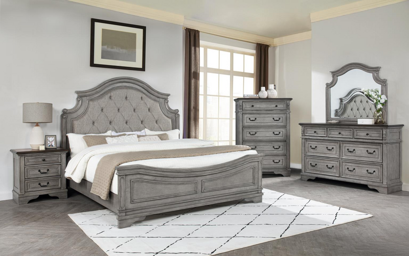 Annalee Antique Gray Panel Bedroom Set