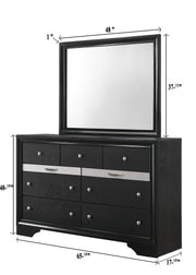 Regata Black/Silver Storage Platform Bedroom Set - Lara FurnitureBedroom Set