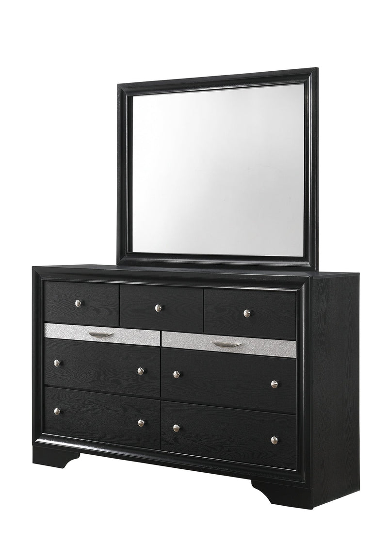 Regata Black/Silver Storage Platform Bedroom Set - Lara FurnitureBedroom Set