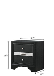 Regata Black/Silver Storage Platform Bedroom Set - Lara FurnitureBedroom Set