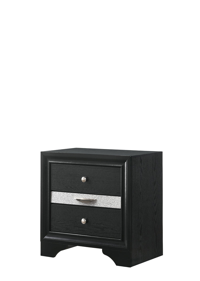 Regata Black/Silver Storage Platform Bedroom Set - Lara FurnitureBedroom Set