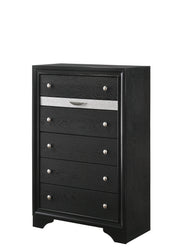 Regata Black/Silver Storage Platform Bedroom Set - Lara FurnitureBedroom Set
