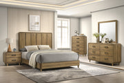 Nyomi Light Brown Queen Panel Bed from Crown Mark - Lara Furniture