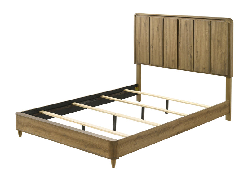 Nyomi Light Brown Queen Panel Bed from Crown Mark - Lara Furniture