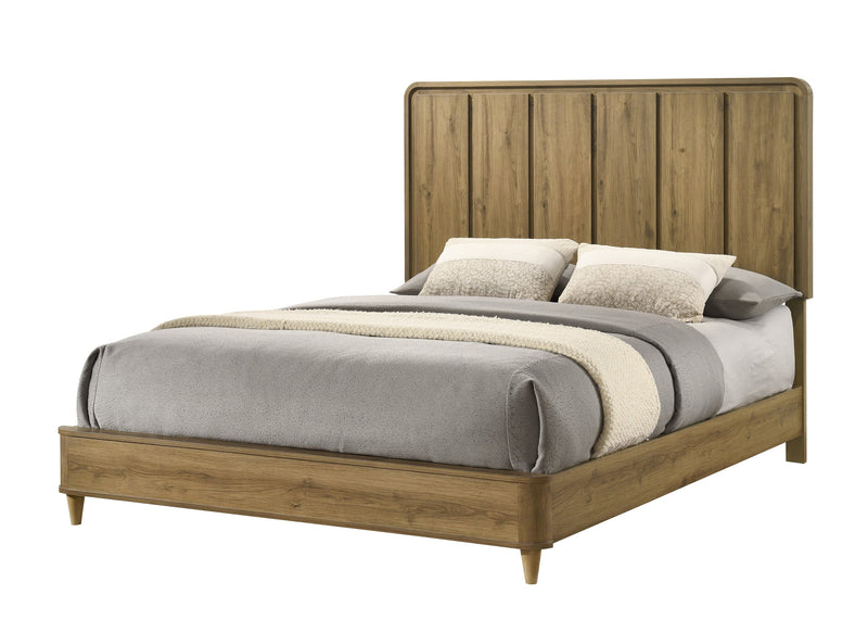 Nyomi Light Brown Queen Panel Bed from Crown Mark - Lara Furniture