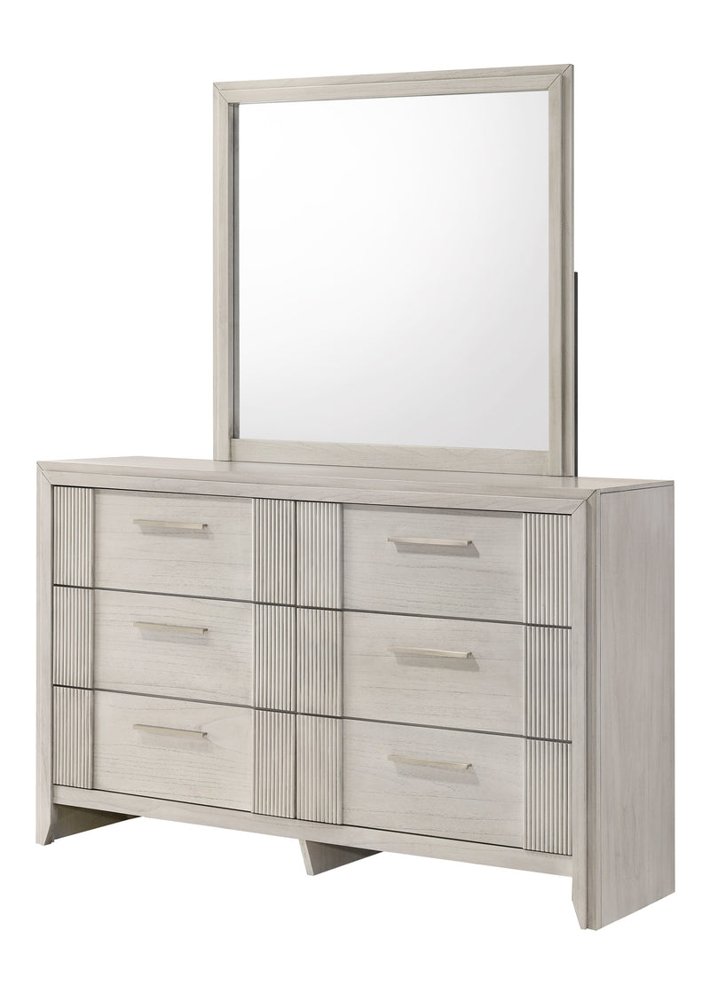 Carlton White Mist Dresser Top (Mirror Only) from Crown Mark - Lara Furniture
