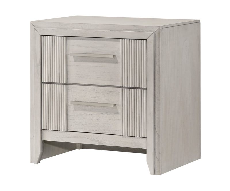 Carlton White Mist Nightstand from Crown Mark - Lara Furniture